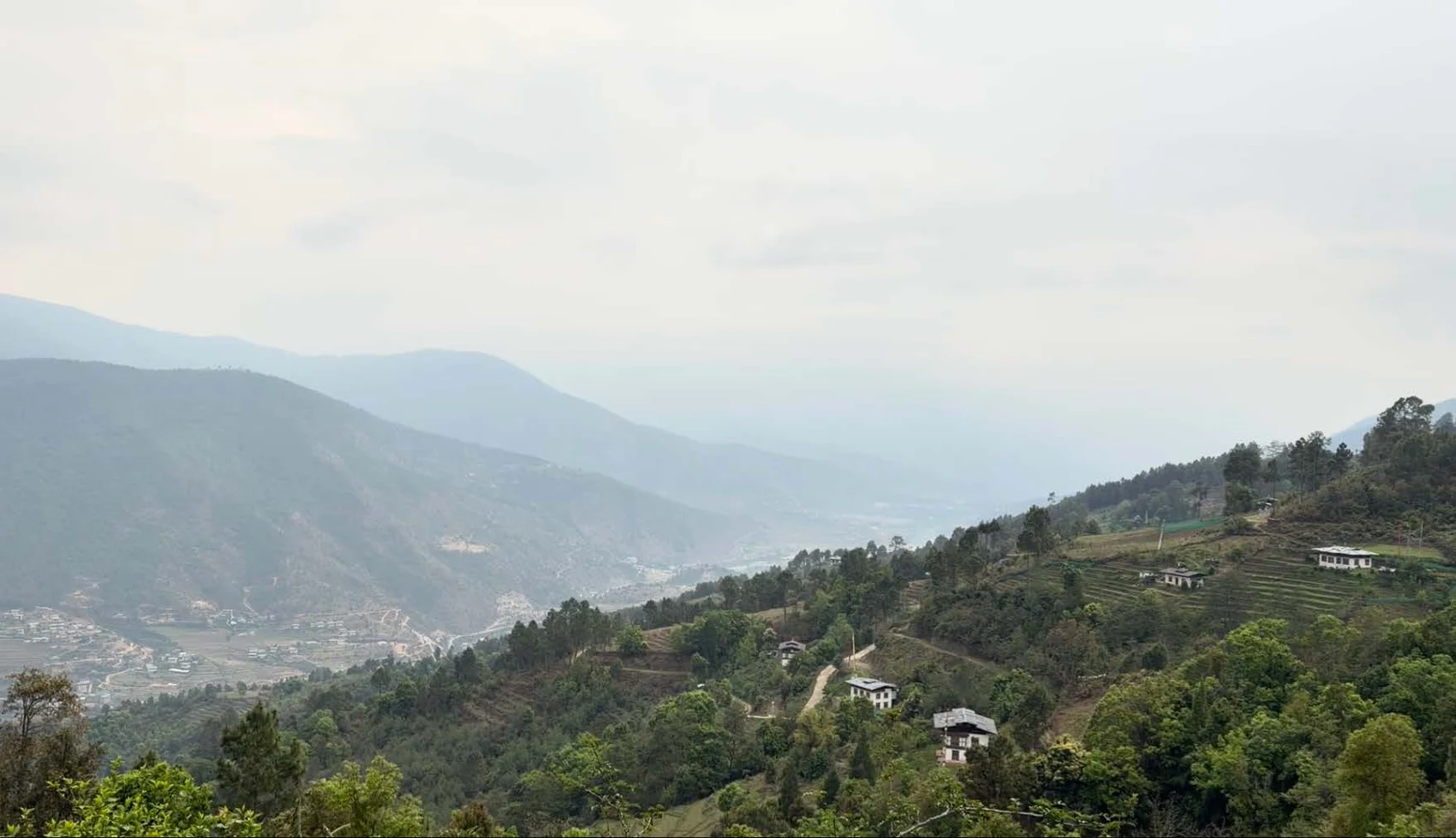 Mountain landscape in Bhutan